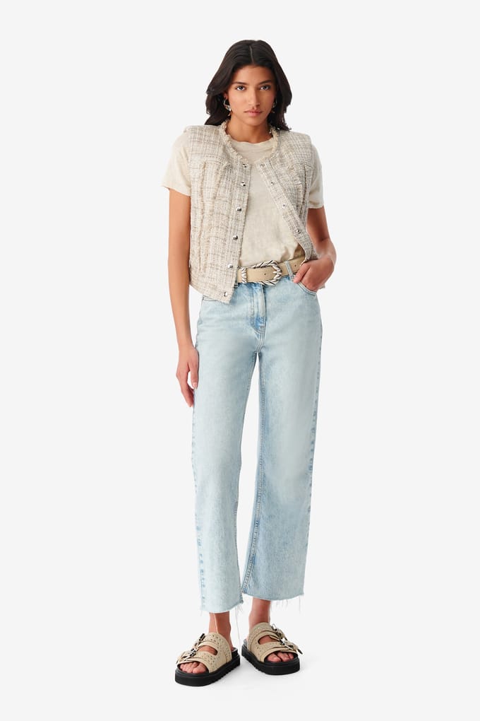 IRO Paris Dilea Mixed Beige Taglia: 40 | Gilet Outlet | Donna | Marrone