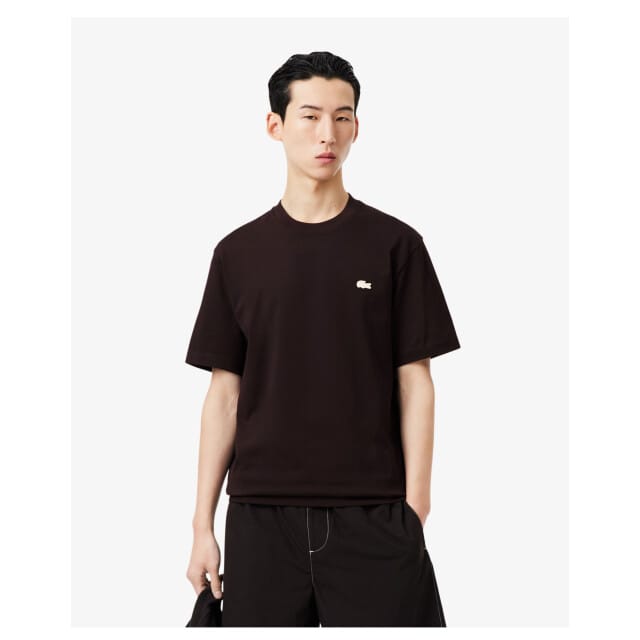 Lacoste 1ht1 Men's Tee-shirt T-shirts Donkerbruin Th0537-61