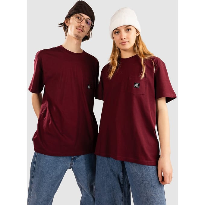 Element Icon Label Pocket T-shirt Met Korte Mouwen Rood M Man