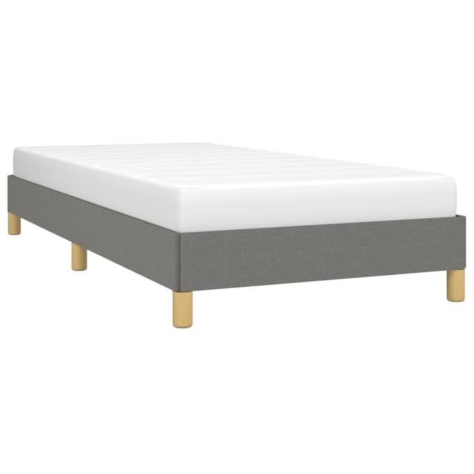 vidaXL - Bedframe - zonder - matras - 90x200 - cm - stof - donkergrijs