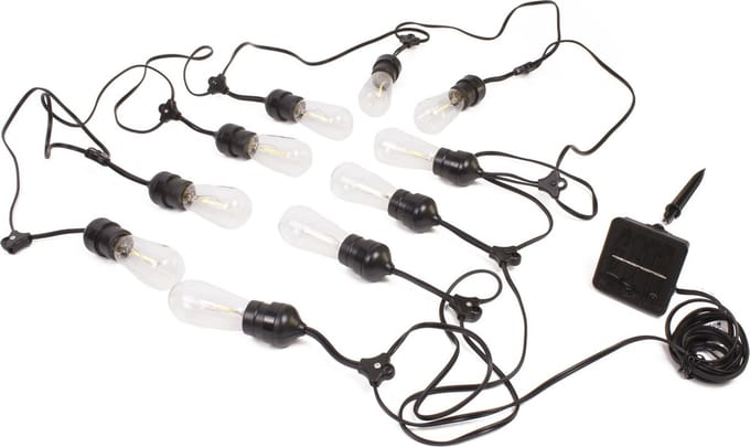 Benson Solar LED lichtsnoer - 10 lampen - 6 meter - warm wit - binnen en buiten