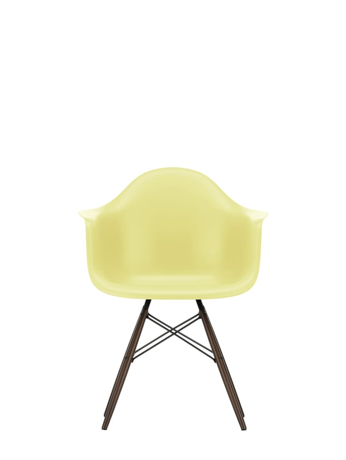Vitra DAW Eames Plastic Armchair - citron RE - donkere esdoorn