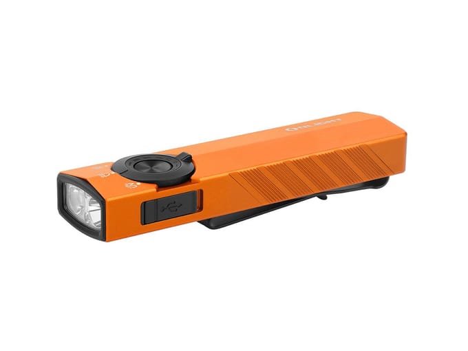 Olight ArkPro Lite Orange – Compacte Zaklamp Met Wit, Rood En UV-Licht