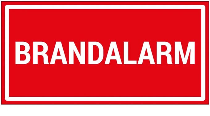 Brandalarm sticker | 40 x 20 cm