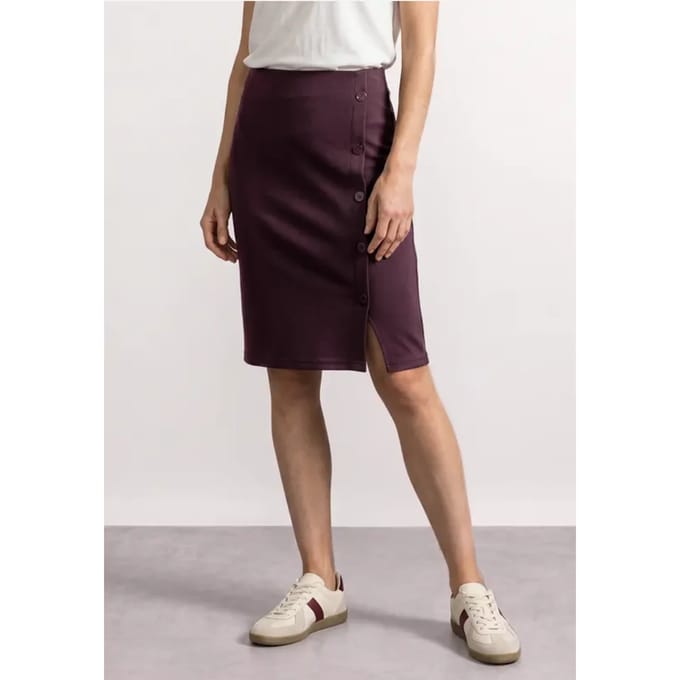 Knielange rok in wikkel-look