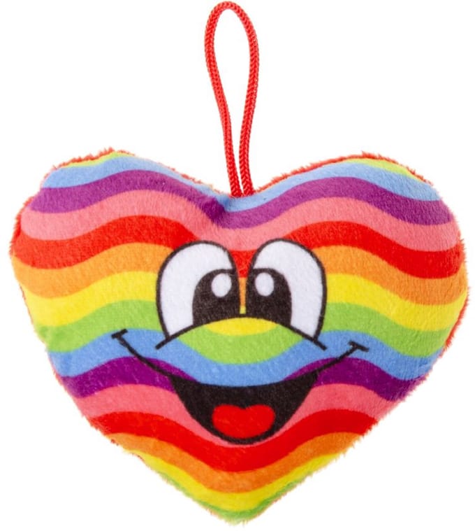 Duckiez Pluche Super Soft Regenboog Hart S - 24 stuks