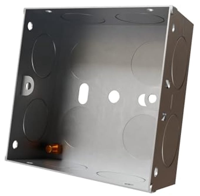 Single Gang Metaal Elektrische Pattress Back Box - Dieptes 16mm, 25mm, 35mm, 47mm