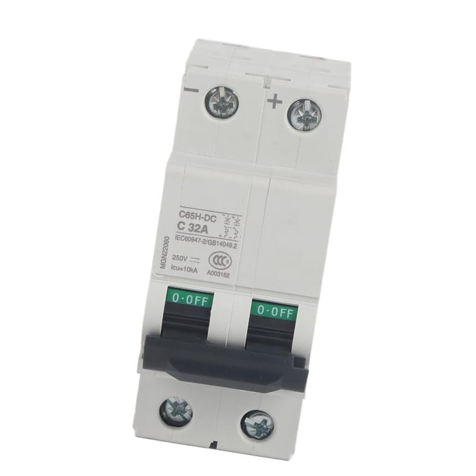 Elektrische Miniatuur C65HDC Stroomonderbreker 2P 250V Luchtschakelaar (32A)