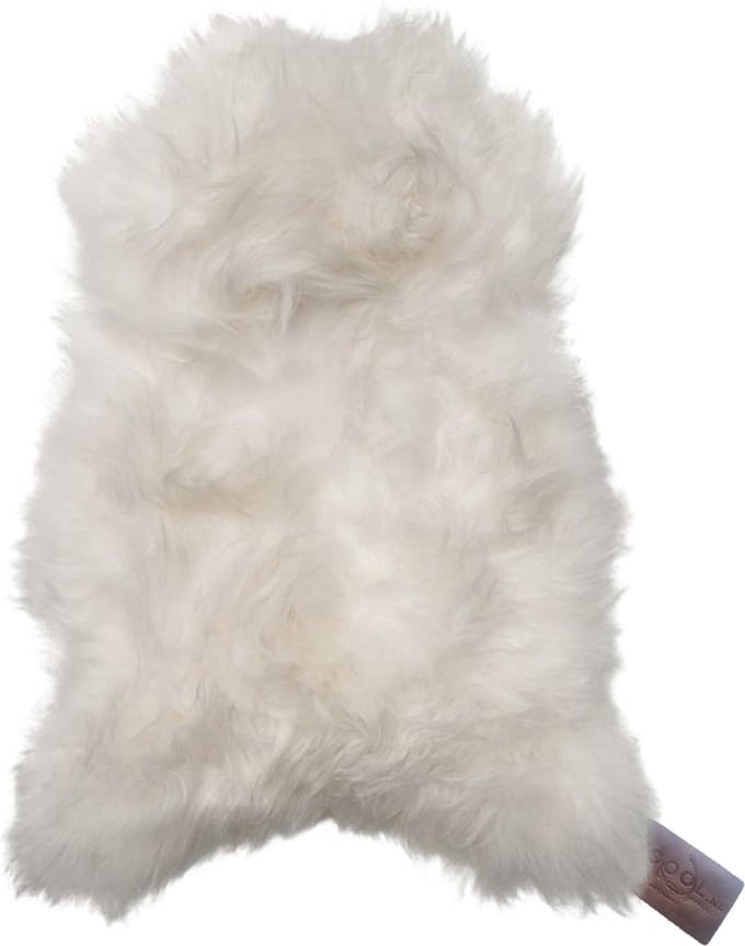 WOOOL Schapenvacht Wit L (105cm) 100% Echt Wol - ECO Gelooid - GROOT