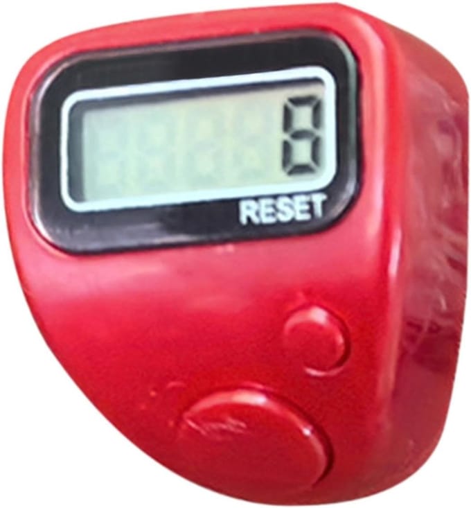 Vingerklikteller - Digitale Teller - Sport Training - Stille Werking - Compact Formaat - Rood