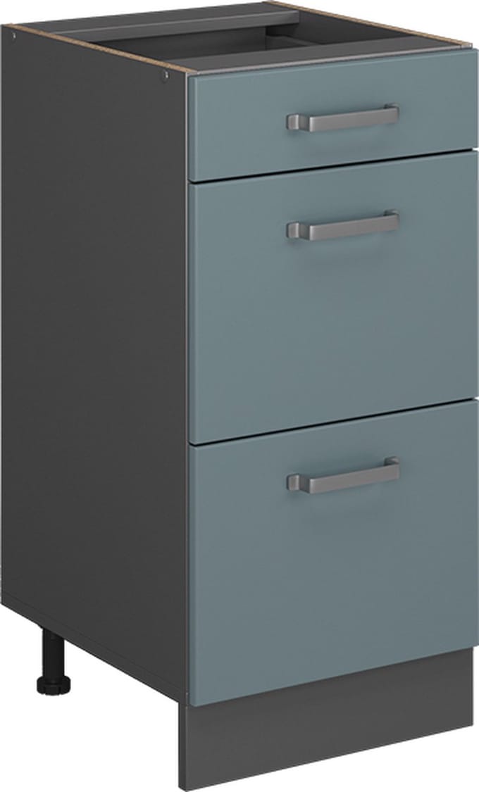 Vicco R-Line Keukenonderkast – 40 cm met laden, WB Eik Blauw-grijs