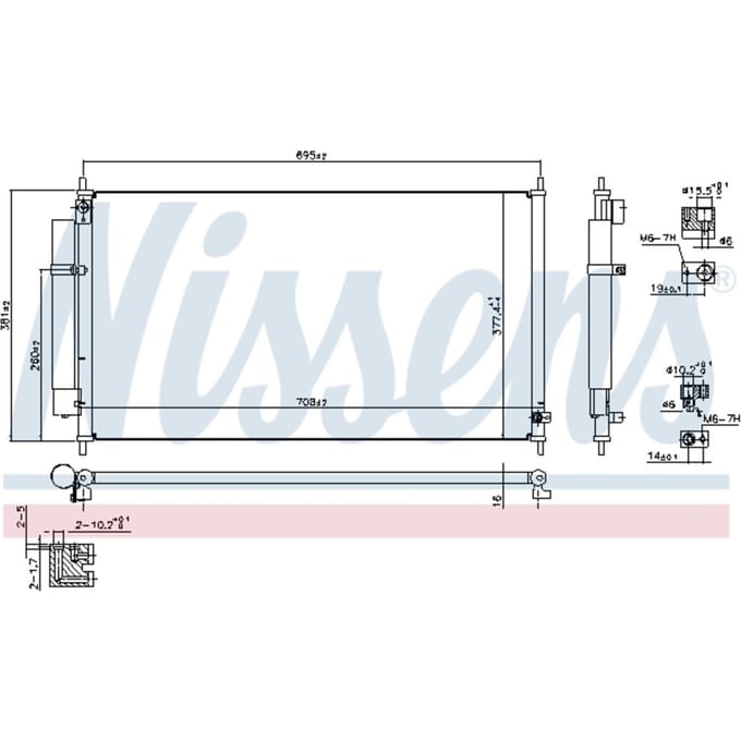 Condensator, airconditioning NISSENS 940502