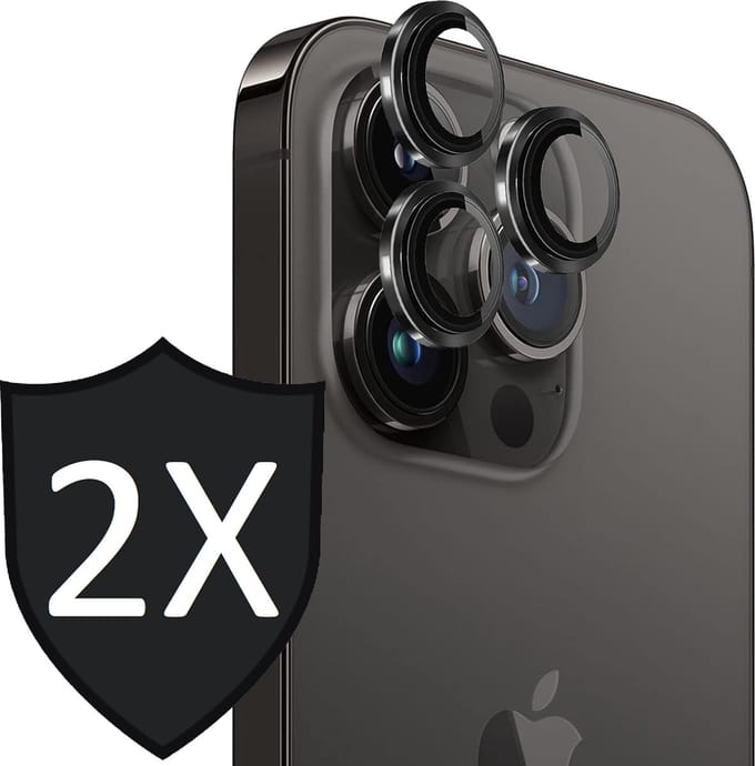 Camera Screenprotector geschikt voor iPhone 16 Pro Max - 2x Volledig Dekkend Gehard Glazen Tempered Glass Krasbestendige Screen Protector