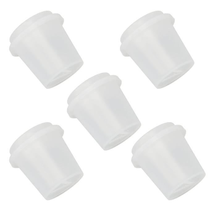 5 STUKS Make-up Ei Opbergdoos Beker Vorm Transparant Draagbaar Beauty Ei Spons Organizer voor Reizen white