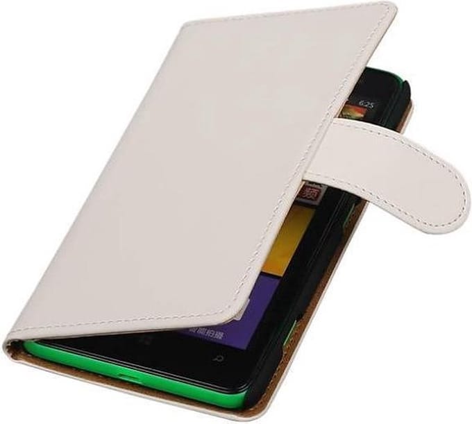 Zebra Bookstyle Wallet Case Hoesjes Geschikt voor Nokia Lumia 625 Wit