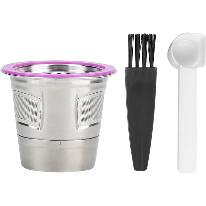 Capsules de café réutilisables en acier inoxydable, accessoires pour machine à café compatibles avec Keurig white