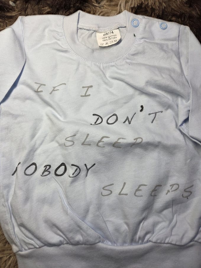 baby pyjama | leuke tekst | uniek | handgemaakt.