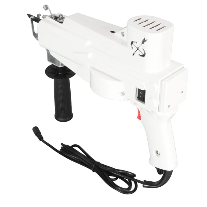 Tufting Gun Kit Gareninrijger Tool 2-in-1 Elektrische Tapijt Vloerkleed Maker Handheld Breimachine Wit EU Plug white