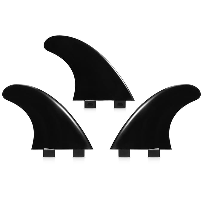 3 STUKS Zachte TPU Vinnen Surfplank Vinnen Thrusters Vinnen Zachte Stand Up Paddleboard Surfvinnen G3 zwart