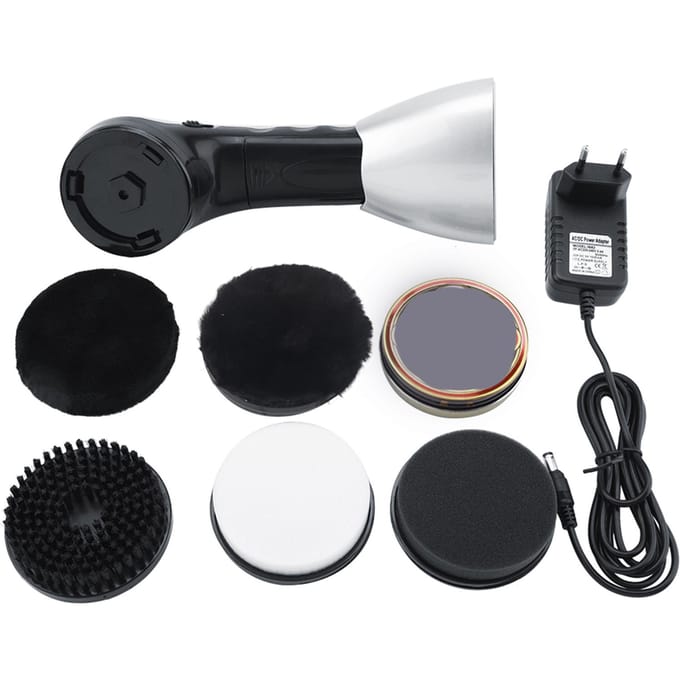 Automatische Elektrische Schoenenborstel Handheld Glanspoetsmachine Batterij of Stekker Aangedreven black