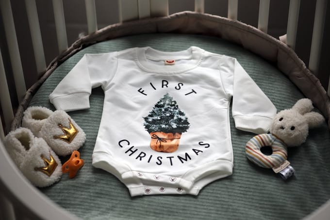 First Christmas romper - Baby - newborn - Eerste Kerst - MT 60