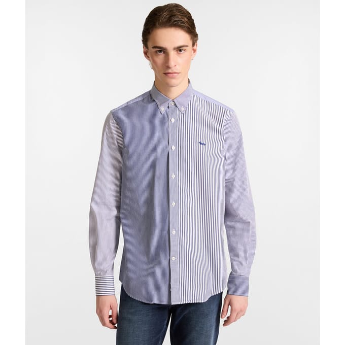 blauw man shirt