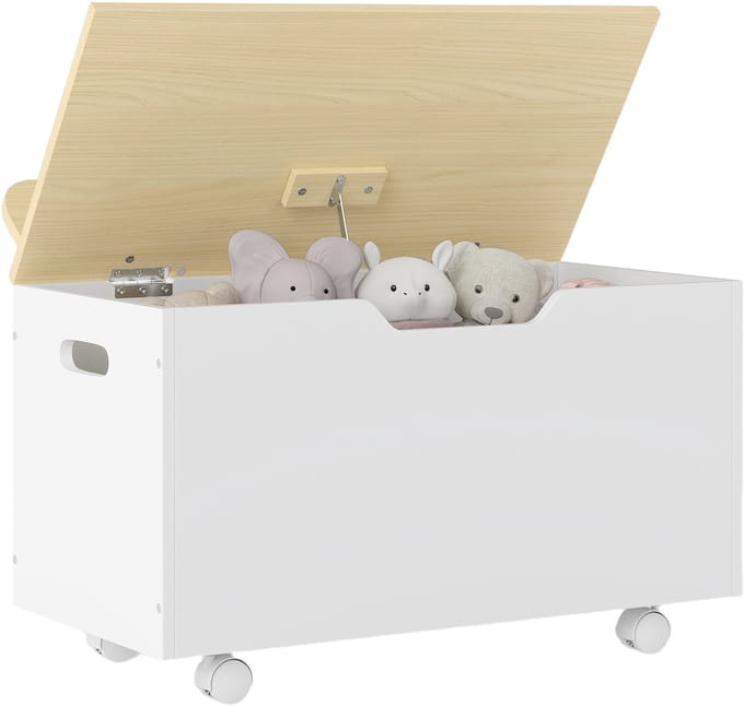 AIYAPLAY - Kinderopbergkist - MDF - 59x30x53cm - Wit