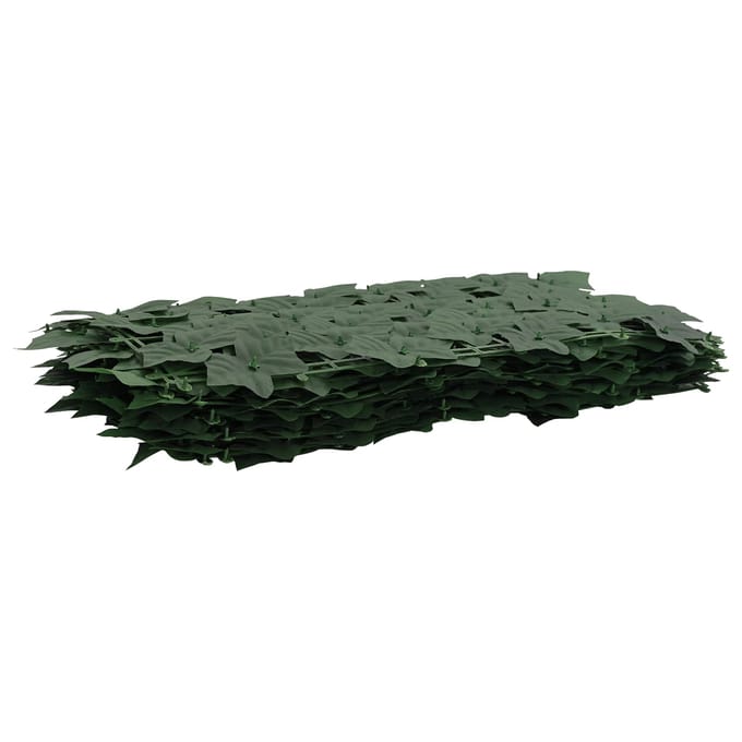 vidaXL - Balkonscherm - met - bladeren - Donkergroen - 200 - x - 75 - cm