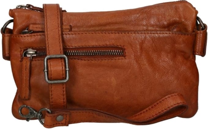 DSTRCT Kleine Schoudertas / Crossbody Tas  Dames -  Leer - Harrington Road     -  Cognac