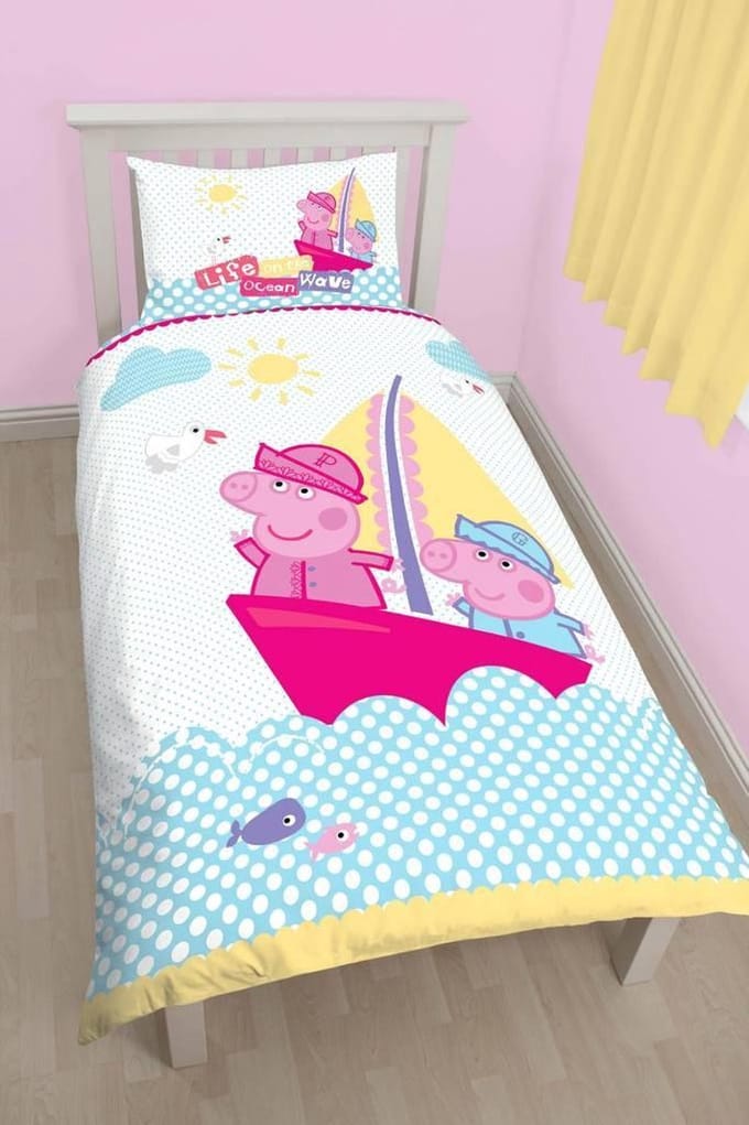 Peppa Pig Nautical - Dekbedovertrek - Eenpersoons - 135 x 200 cm - Multi