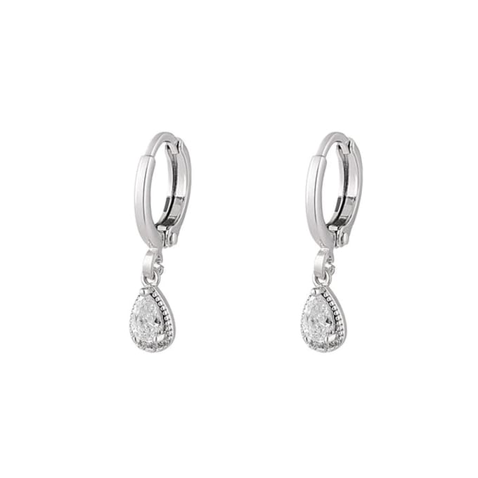 Bijoutheek Oorhangers drop Silver