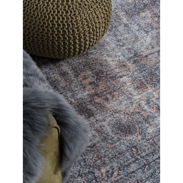 Veer Carpets Vloerkleed mila antraciet/ brown 160 x 230 cm