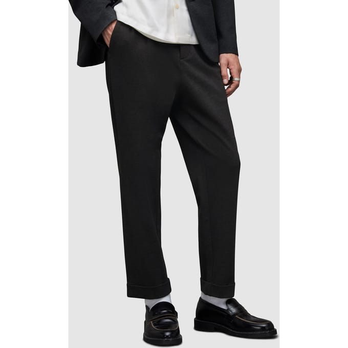 AllSaints Helm Trouser Charcoal Marl Größe: 36 | Maßgeschneiderte Hosen Outlet | Herren | Schwarz