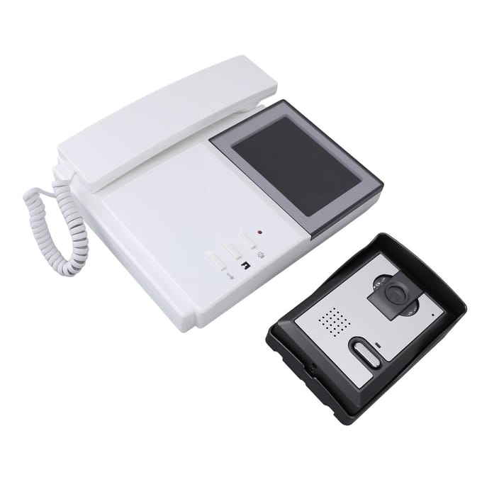 Video Deurbel Intercom Systeem Bedraad Telefoontype Anti-Interferentie Instelbaar Nachtzicht 4.3