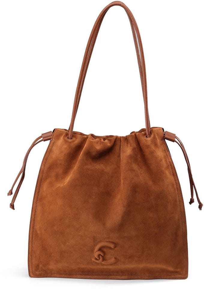 COCCINELLE Leren schoudertas Dulse Suede Shoulderbag Cognac / Cognac Lichtbruin
