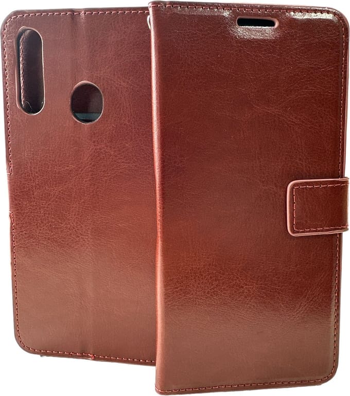 Portemonnee Book Case Hoesje Geschikt voor: Samsung Galaxy A10s - Bruin