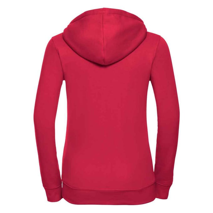 Russell Dames/Dames Authentic Full Zip Hoodie (Klassiek rood)