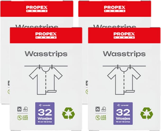 Propex Parts Wasstrips - Lavendel - Duurzaam - Plastic- en Parabenenvrij Wasmiddel - 128 wasjes