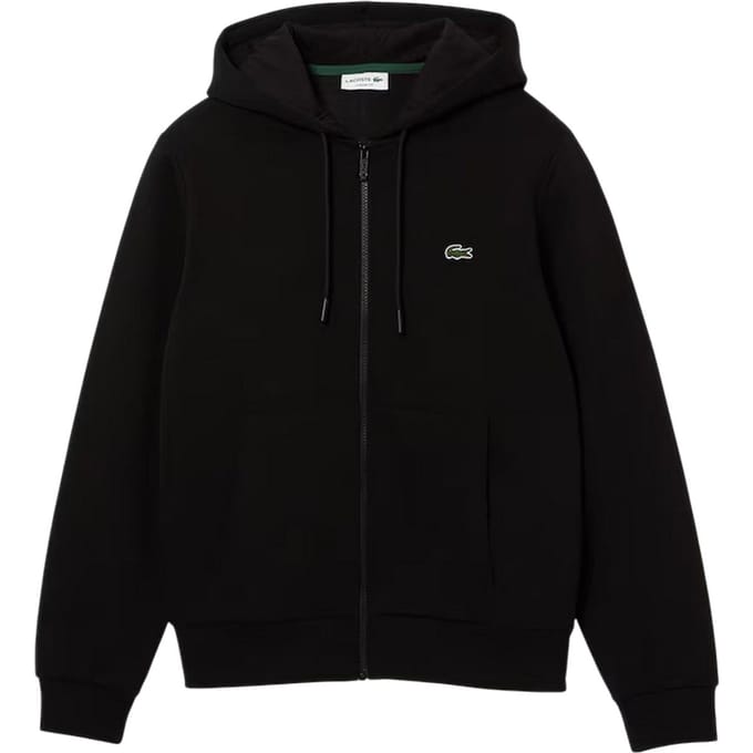 Lacoste heren hoodie sweatsvest - met rits - zwart