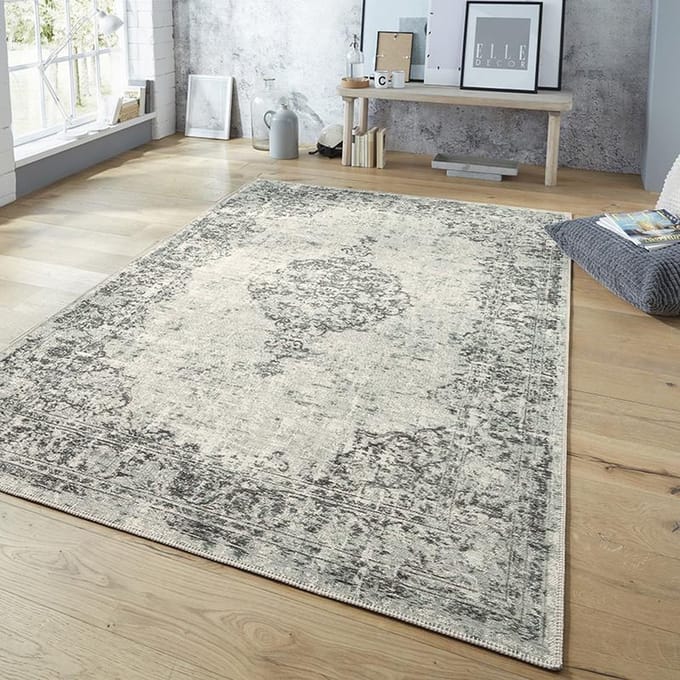Vintage vloerkleed – Pleasure Groen/Zwart Vertou 80x150cm