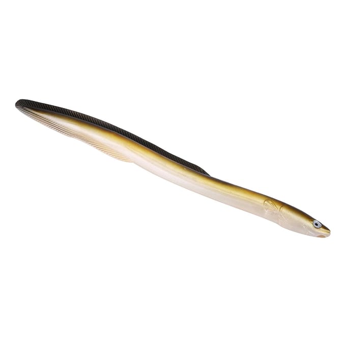 1PC Grote Zachte Palingvormige PVC Vissen Simulatie Kunstmatig Zwemmend Aas beige
