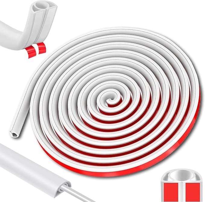 Flexibele kabelgoot 1 meter - Zelfklevend - Wit