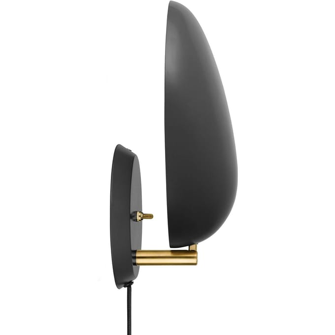 GUBI Cobra design-wandlamp zwart met stekker