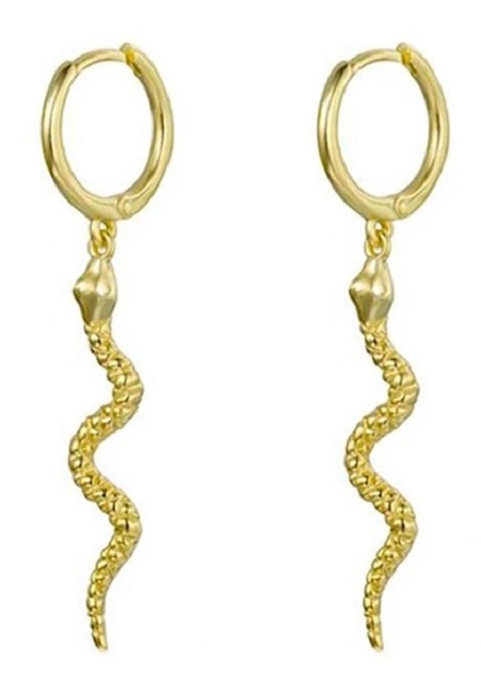 Oorringen met Slang - Koper - 3,5 cm - Goudkleurig