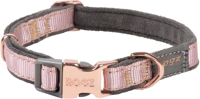 Rogz Urban Halsband Roze&Grijs&Rosé - Hondenhalsband - S