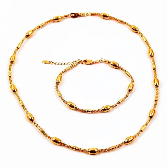 Roségoudkleurige set XUPING Choker Ketting en Armband