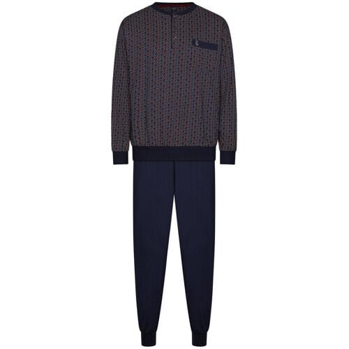 Robson - Pyjama - Katoen - Blauw - Knoopsluiting - Maat 52