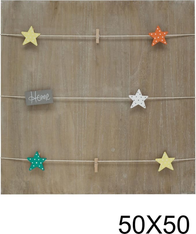 Deknudt Frames memobord S67TT2 E - naturel - wasknijpers - 50x50 cm