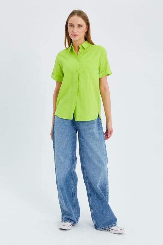 Korte Mouwen Shirt met Zakken