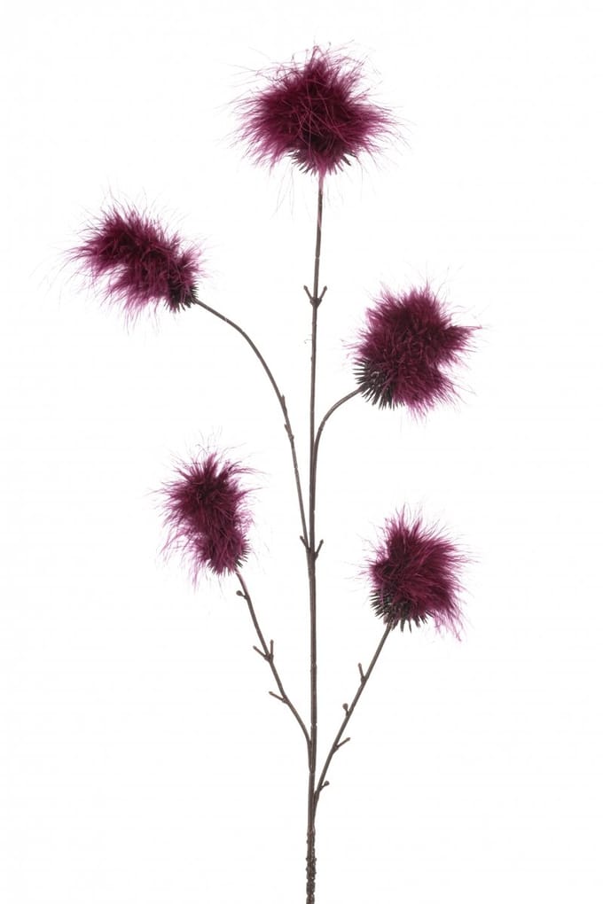 Emerald - Kunstbloem Pompom 84cm bordeaux - Kunstplant voor binnen